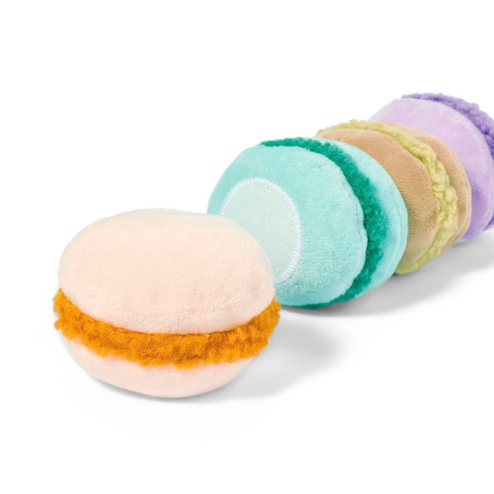 Ice Cream Sandwich Colored Cookie with Velcro Attachments Fabric Dog Toy